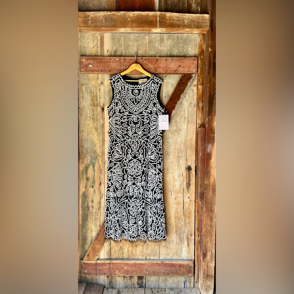 Js Collections Plus Size Beaded Midi Cocktail/Par… - image 2